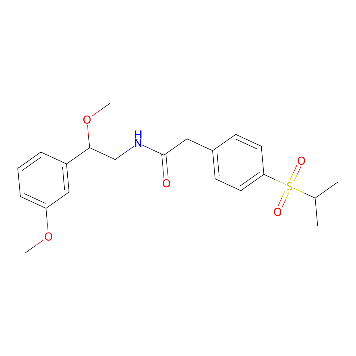 2-(4-(isopropylsulfonyl)phenyl)-N-(2-methoxy-2-(3-methoxyphenyl)ethyl)acetamide molecular structure, CAS 1798038-66-0