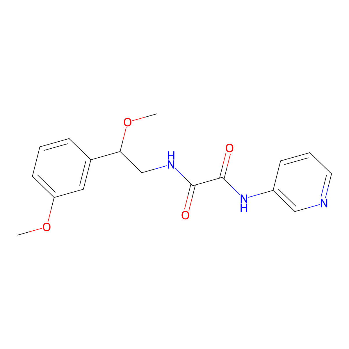 N1-(2-methoxy-2-(3-methoxyphenyl)ethyl)-N2-(pyridin-3-yl)oxalamide molecular structure, CAS 1798038-92-2
