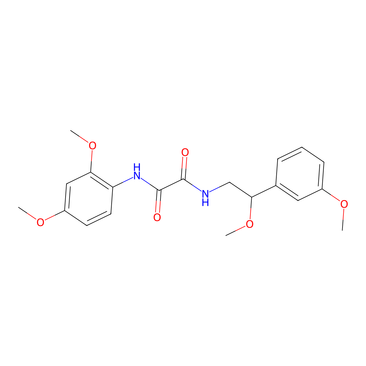 N1-(2,4-dimethoxyphenyl)-N2-(2-methoxy-2-(3-methoxyphenyl)ethyl)oxalamide molecular structure, CAS 1798039-02-7