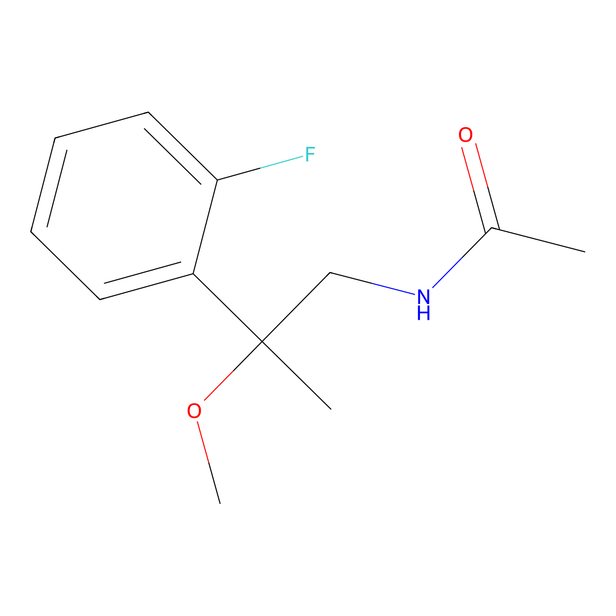 N-[2-(2-Fluorophenyl)-2-methoxypropyl]acetamide molecular structure, CAS 1798039-09-4