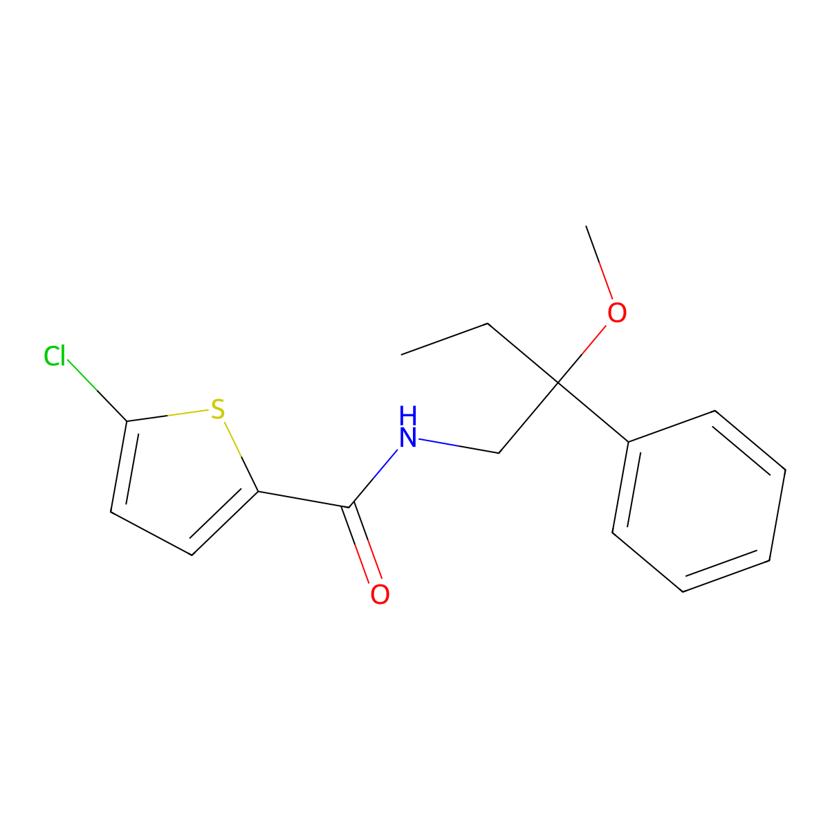 5-chloro-N-(2-methoxy-2-phenylbutyl)thiophene-2-carboxamide molecular structure, CAS 1798039-36-7