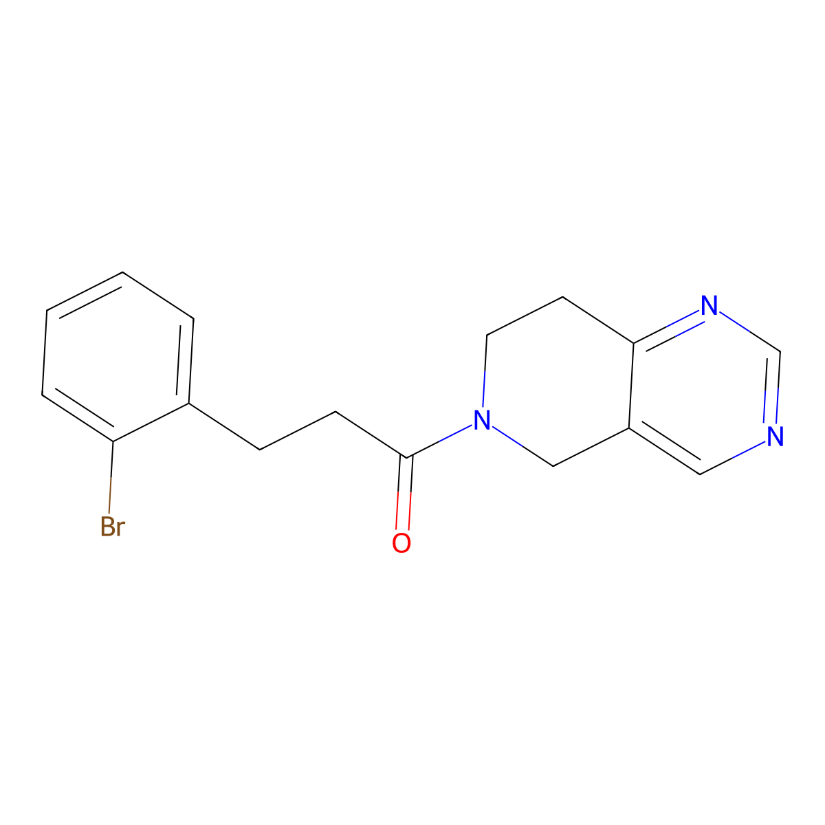 3-(2-bromophenyl)-1-(7,8-dihydropyrido[4,3-d]pyrimidin-6(5H)-yl)propan-1-one molecular structure, CAS 1798039-97-0