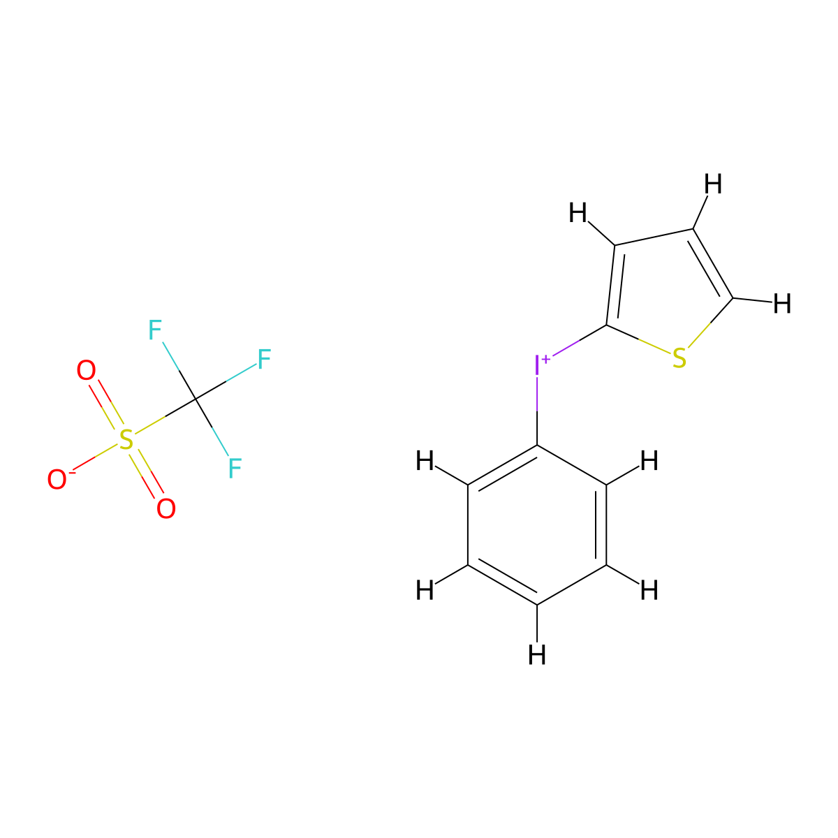 (2-Thienyl)(phenyl)iodonium triflate molecular structure, CAS 179804-68-3