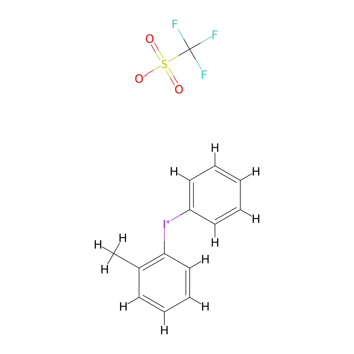 (2-Methylphenyl)(phenyl)iodonium triflate molecular structure, CAS 179804-69-4