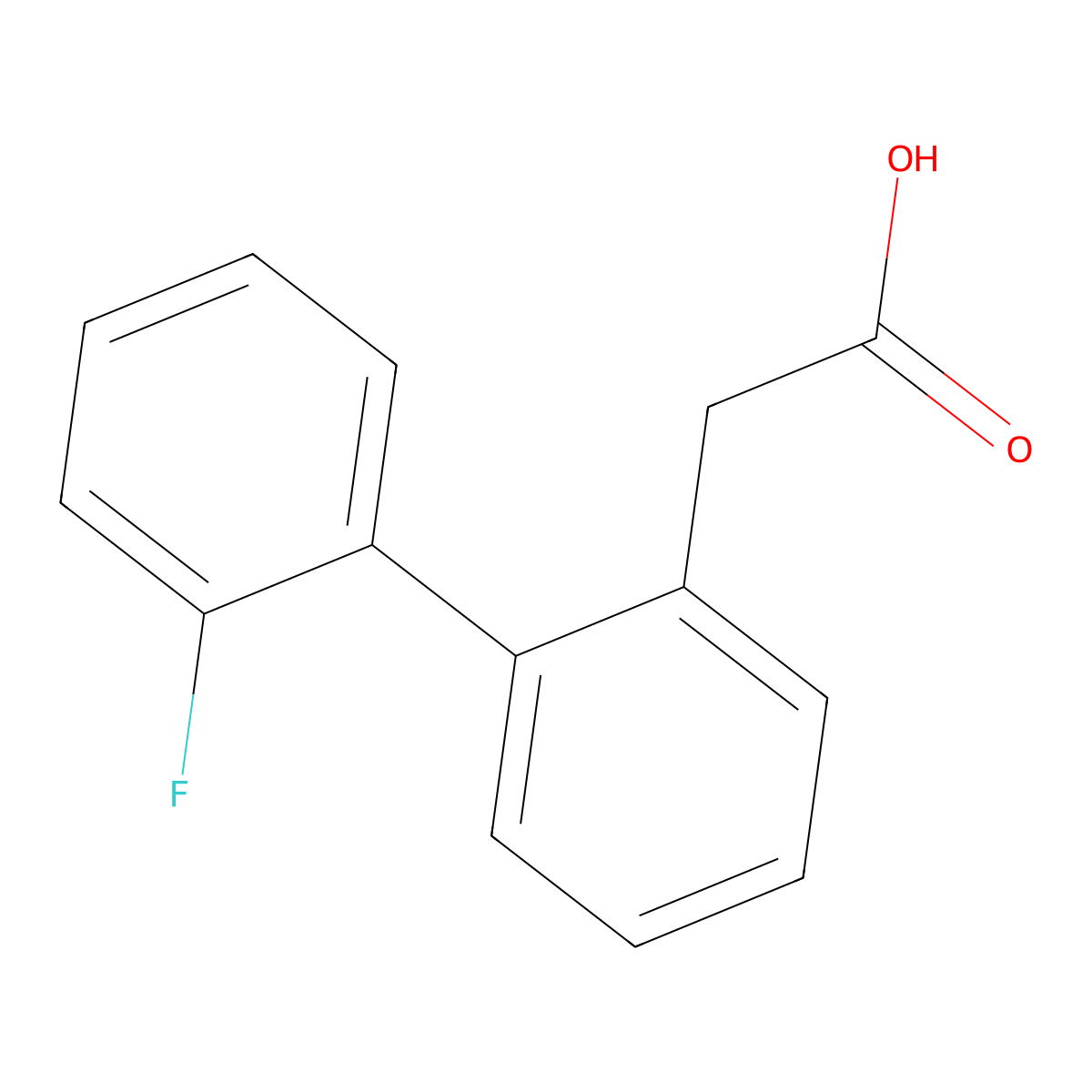 (2'-Fluorobiphenyl-2-yl)acetic acid molecular structure, CAS 179804-92-3