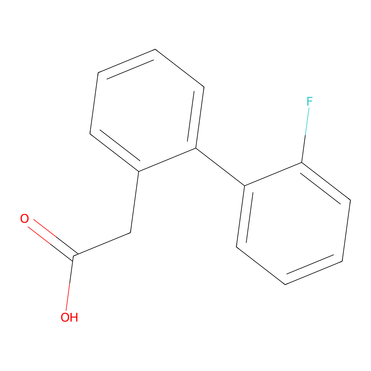 (2'-Fluorobiphenyl-2-yl)acetic acid molecular structure, CAS 179804-92-3