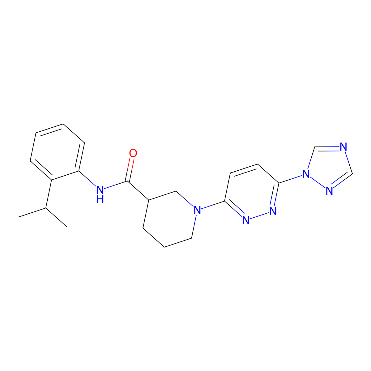 1-(6-(1H-1,2,4-triazol-1-yl)pyridazin-3-yl)-N-(2-isopropylphenyl)piperidine-3-carboxamide molecular structure, CAS 1798040-14-8