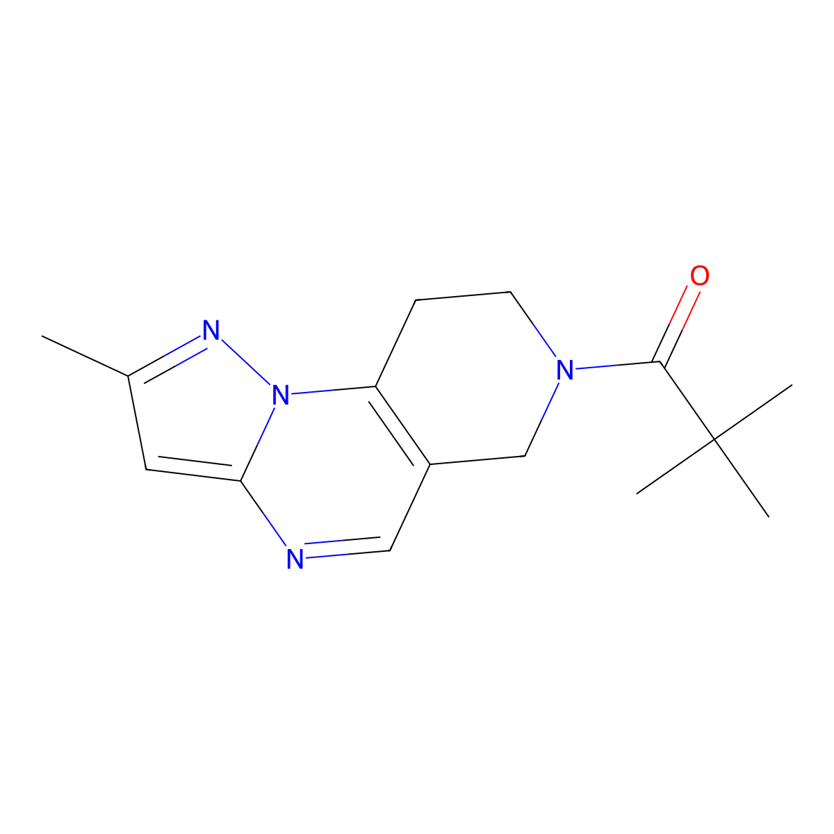 2,2-Dimethyl-1-{4-methyl-2,3,7,11-tetraazatricyclo[7.4.0.0^{2,6}]trideca-1(9),3,5,7-tetraen-11-yl}propan-1-one molecular structure, CAS 1798040-26-2
