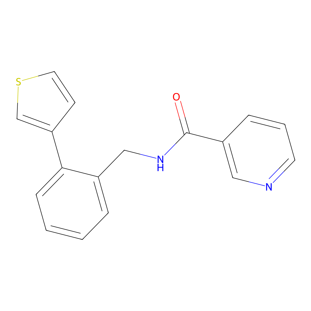 N-(2-(thiophen-3-yl)benzyl)nicotinamide molecular structure, CAS 1798040-53-5
