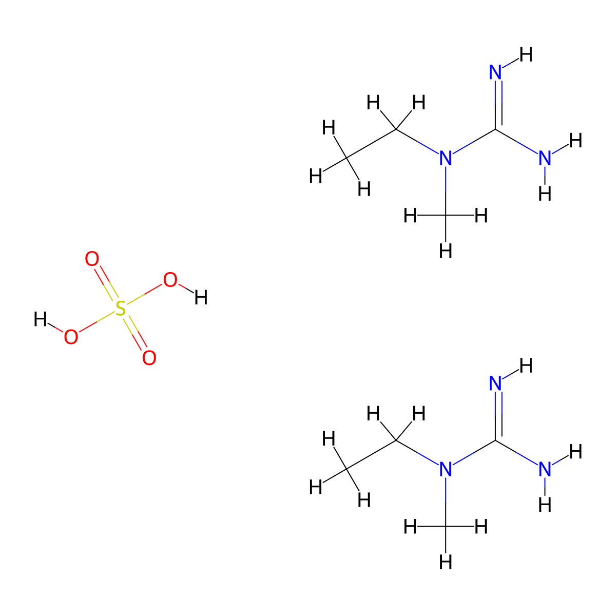 bis(N-ethyl-N-methylguanidine); sulfuric acid molecular structure, CAS 1798040-90-0