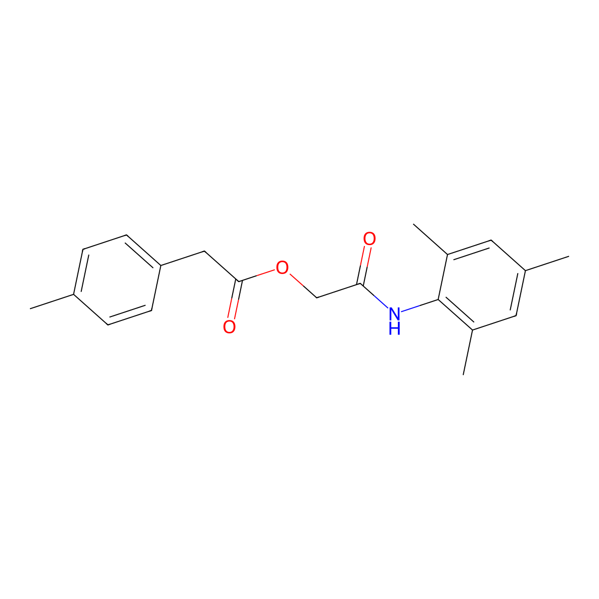 2-Oxo-2-[(2,4,6-trimethylphenyl)amino]ethyl (4-methylphenyl)acetate molecular structure, CAS 1798043-52-3