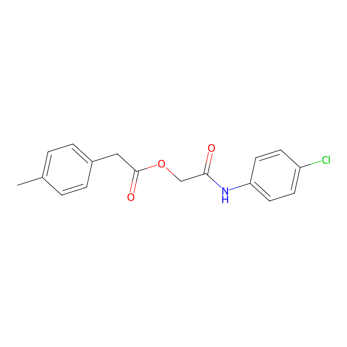 2-[(4-Chlorophenyl)amino]-2-oxoethyl (4-methylphenyl)acetate molecular structure, CAS 1798043-58-9