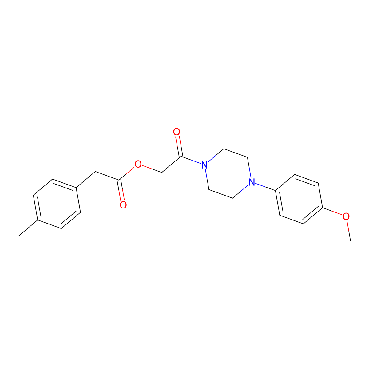 2-[4-(4-Methoxyphenyl)piperazin-1-yl]-2-oxoethyl (4-methylphenyl)acetate molecular structure, CAS 1798043-68-1