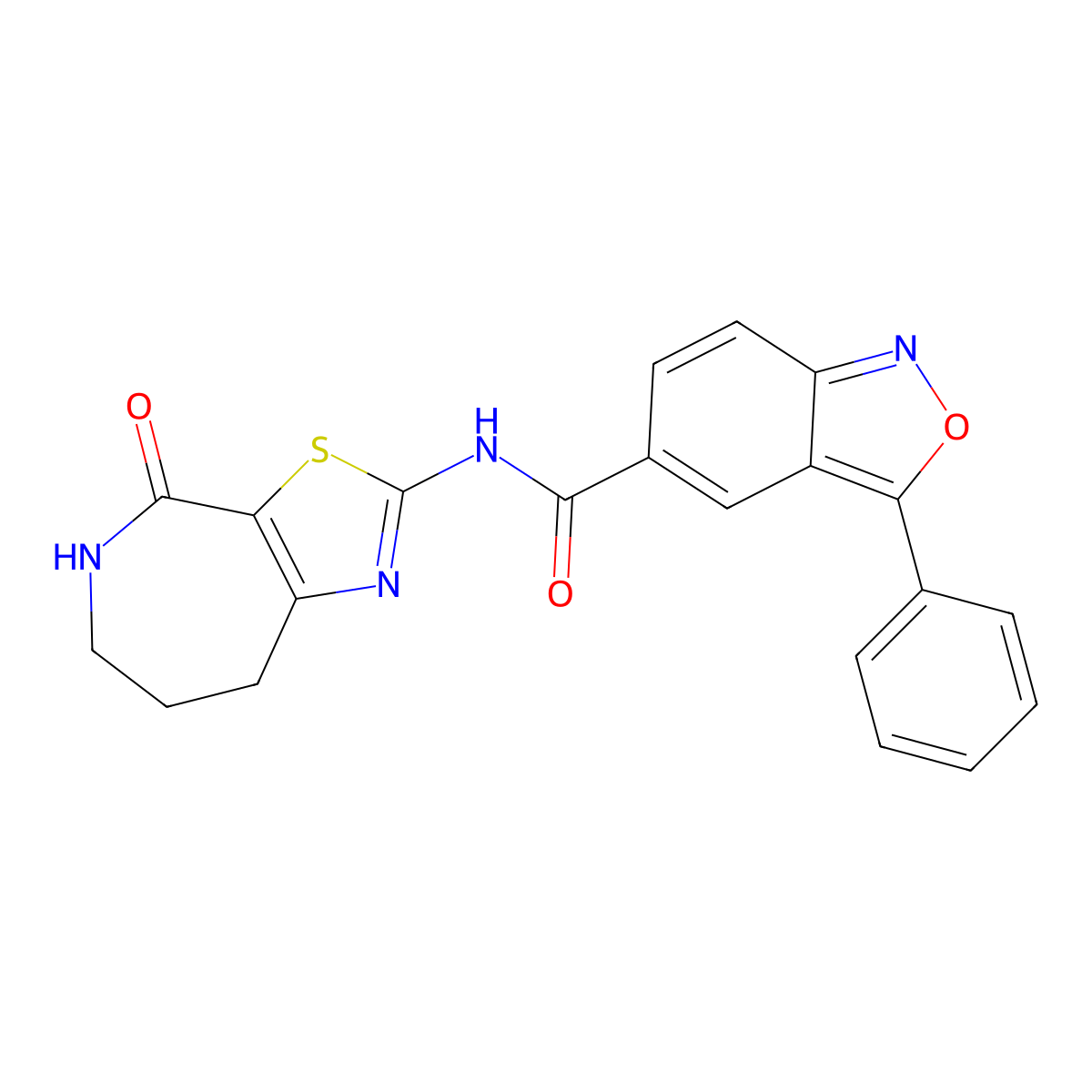 N-(4-oxo-5,6,7,8-tetrahydro-4H-thiazolo[5,4-c]azepin-2-yl)-3-phenylbenzo[c]isoxazole-5-carboxamide molecular structure, CAS 1798045-74-5