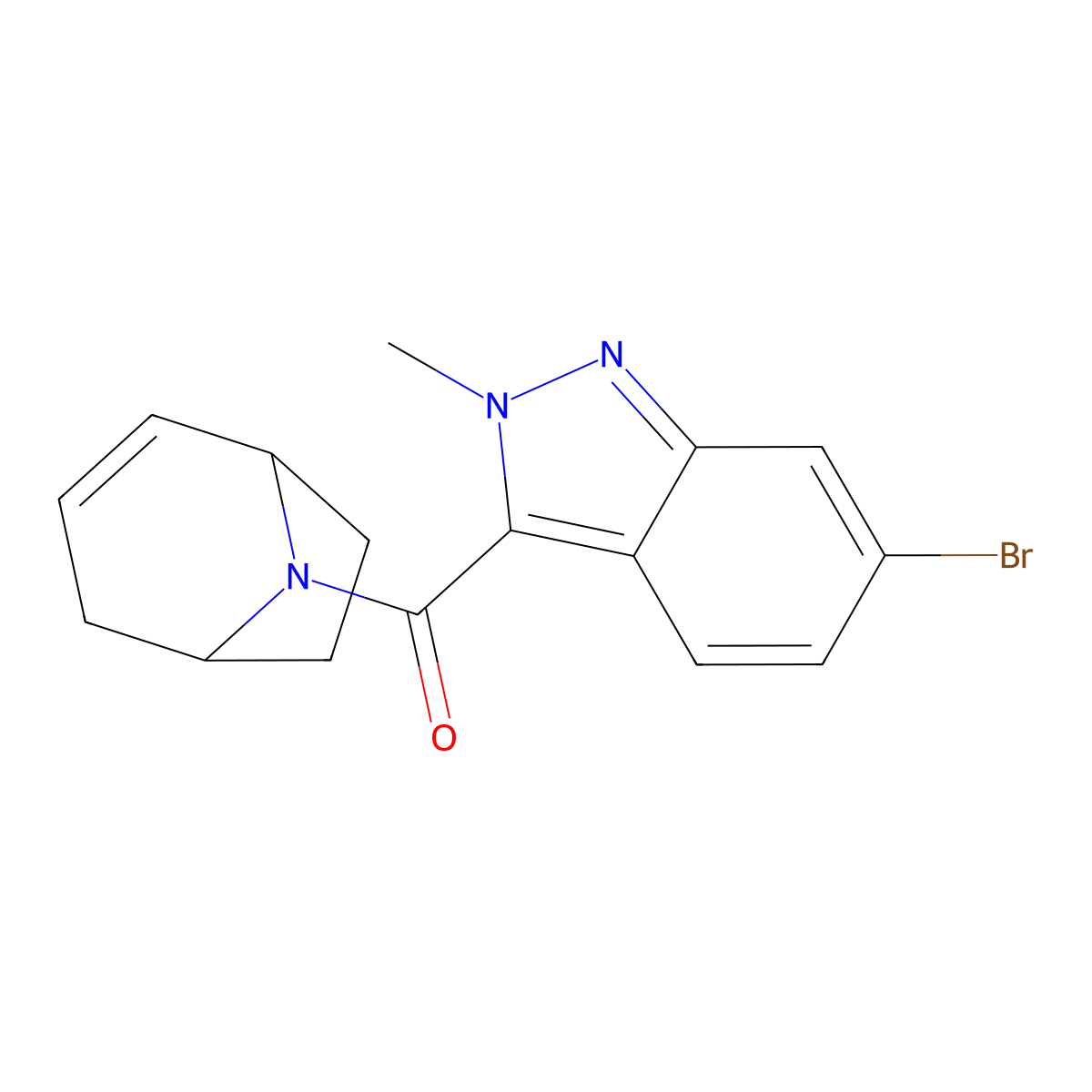 (1R,5S)-8-azabicyclo[3.2.1]oct-2-en-8-yl(6-bromo-2-methyl-2H-indazol-3-yl)methanone molecular structure, CAS 1798046-83-9