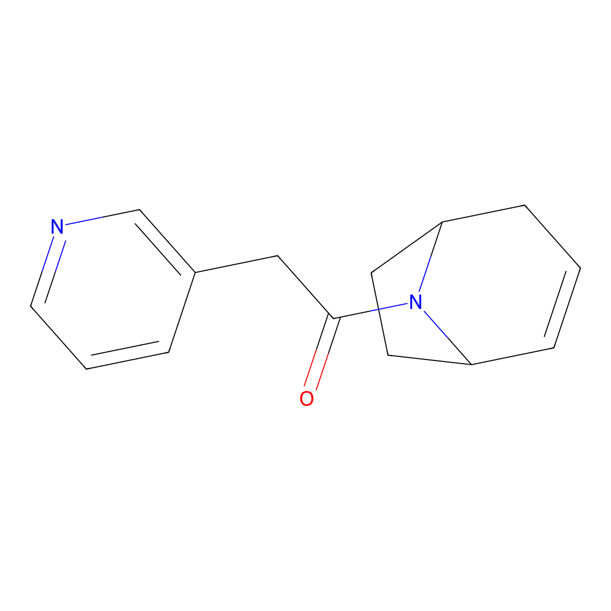 1-{8-Azabicyclo[3.2.1]oct-2-en-8-yl}-2-(pyridin-3-yl)ethan-1-one molecular structure, CAS 1798047-02-5