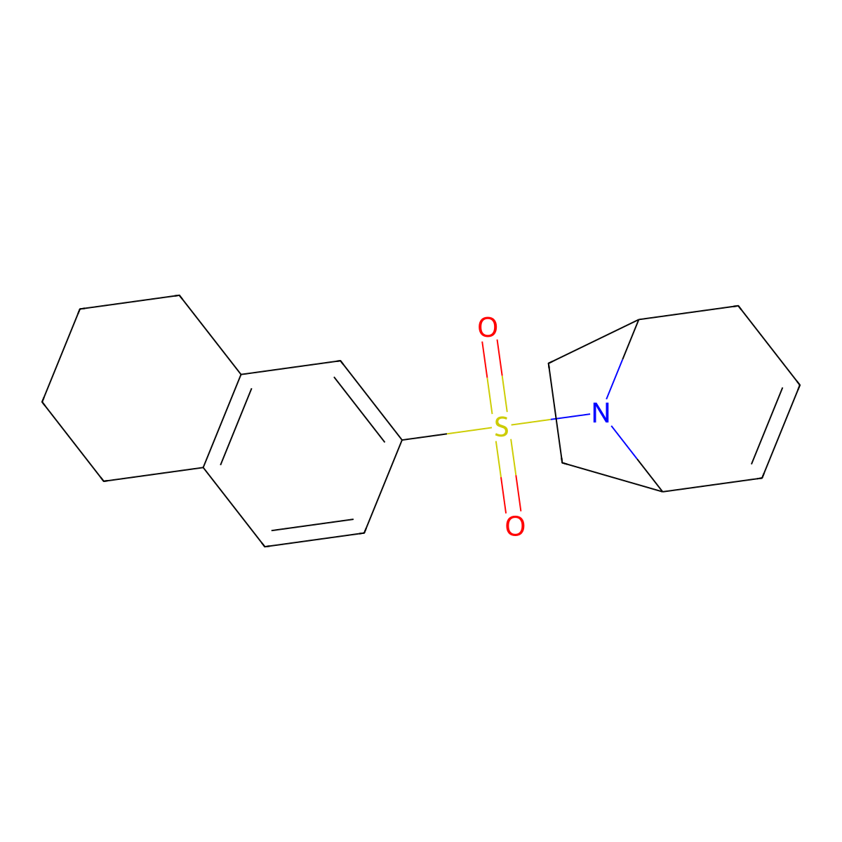 (1R,5S)-8-((5,6,7,8-tetrahydronaphthalen-2-yl)sulfonyl)-8-azabicyclo[3.2.1]oct-2-ene molecular structure, CAS 1798047-09-2