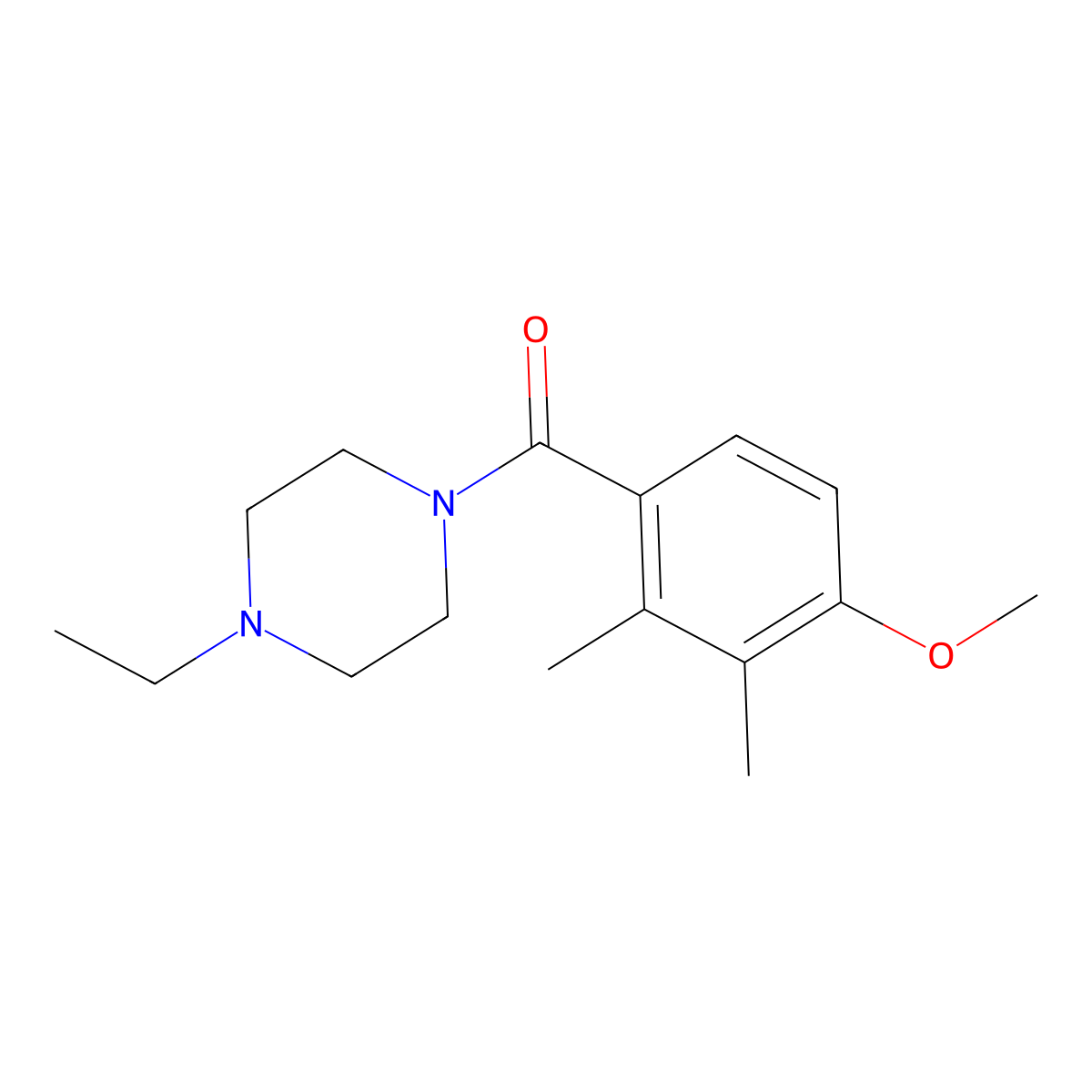 (4-Ethyl-1-piperazinyl)(4-methoxy-2,3-dimethylphenyl)methanone molecular structure, CAS 1798060-11-3