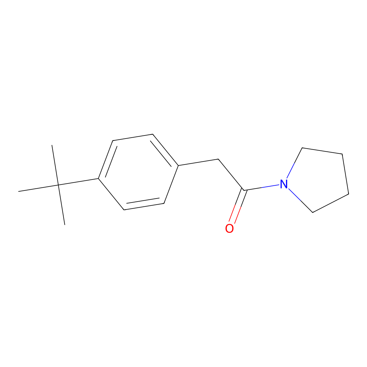 2-[4-(1,1-Dimethylethyl)phenyl]-1-(1-pyrrolidinyl)ethanone molecular structure, CAS 1798084-88-4