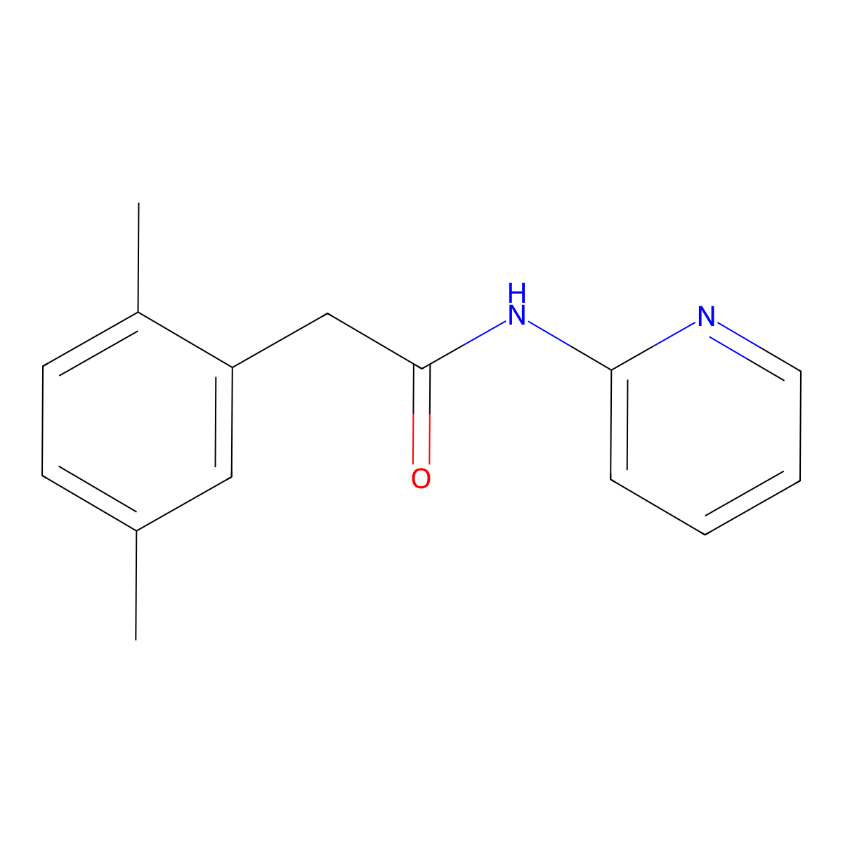 2,5-Dimethyl-N-2-pyridinylbenzeneacetamide molecular structure, CAS 1798096-96-4