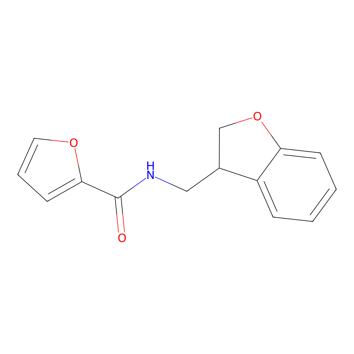 N-[(2,3-dihydro-1-benzofuran-3-yl)methyl]furan-2-carboxamide molecular structure, CAS 1798140-75-6