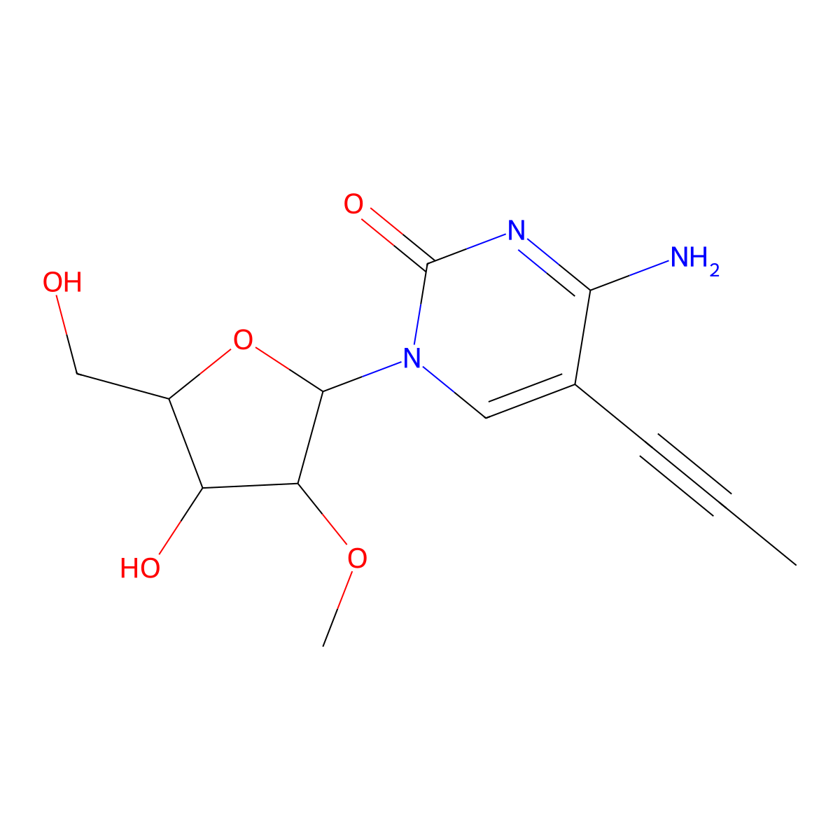 5-(1-Propynyl)-2'-o-methylcytidine molecular structure, CAS 179817-96-0