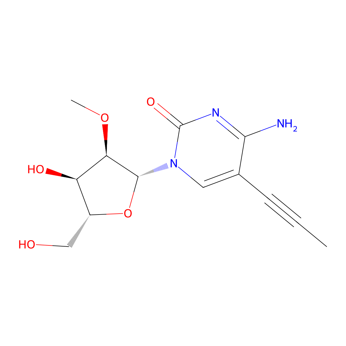 5-(1-Propynyl)-2'-o-methylcytidine molecular structure, CAS 179817-96-0
