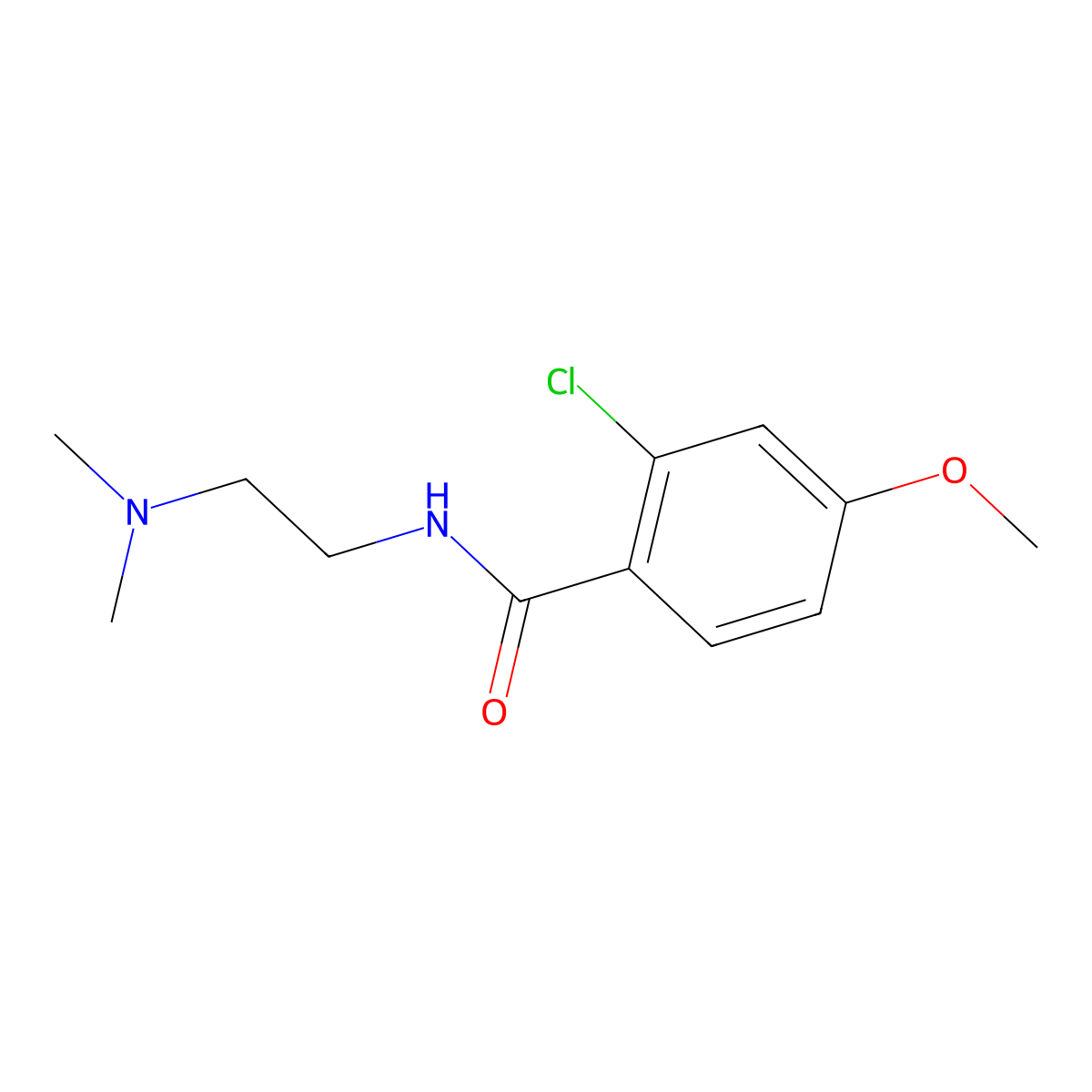 2-Chloro-N-[2-(dimethylamino)ethyl]-4-methoxybenzamide molecular structure, CAS 1798174-03-4