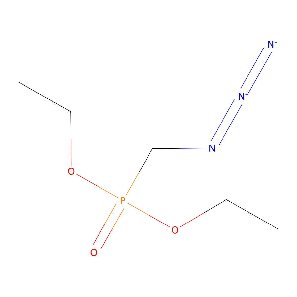 Phosphonic acid, azidomethyl-, diethyl ester molecular structure, CAS 17982-55-7