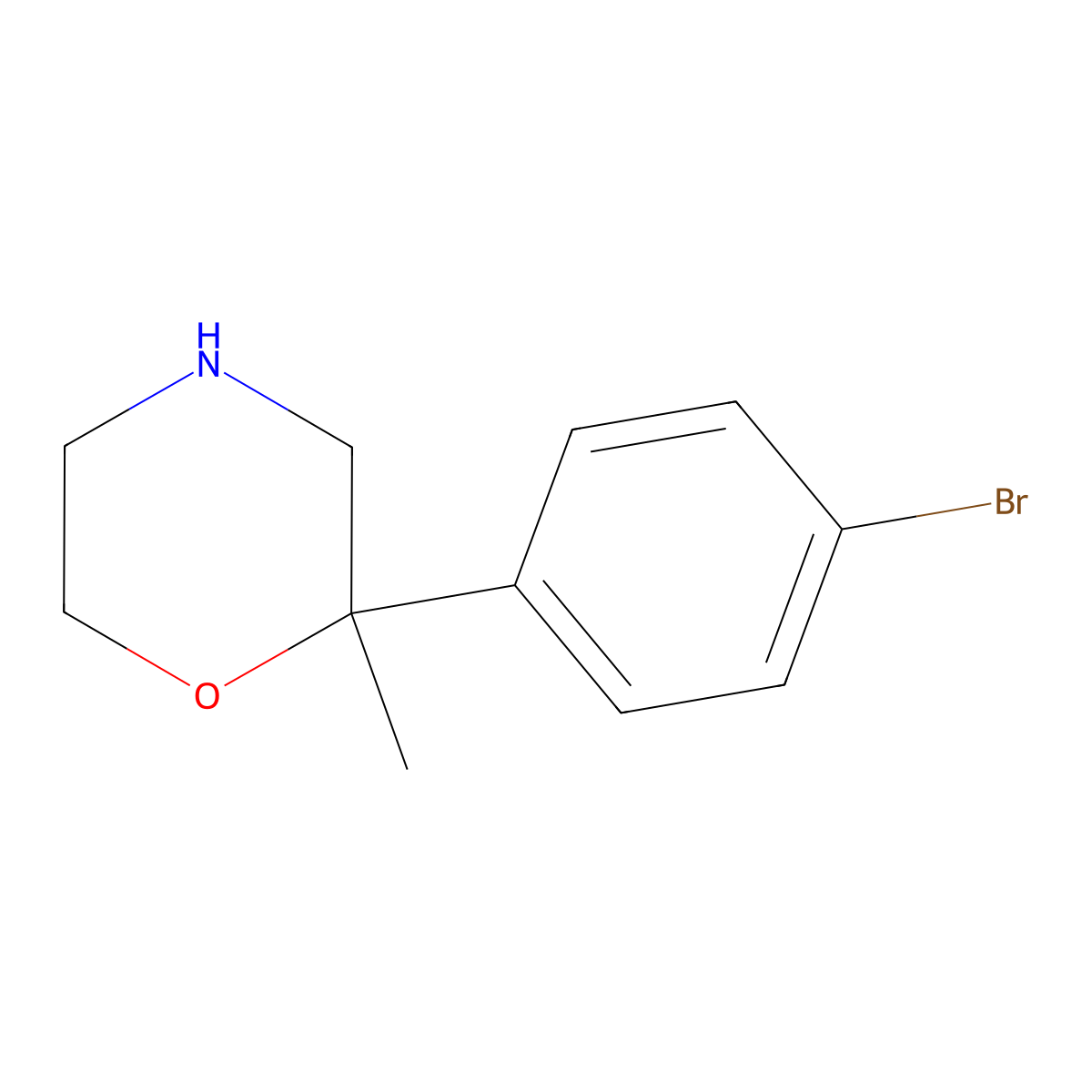 2-(4-Bromophenyl)-2-methylmorpholine molecular structure, CAS 179821-58-0