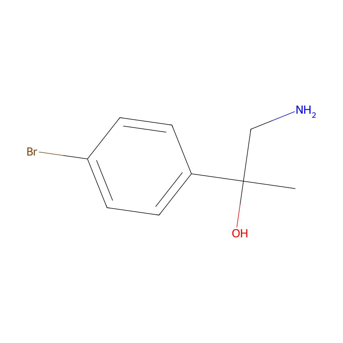 1-Amino-2-(4-bromophenyl)propan-2-ol molecular structure, CAS 179821-65-9