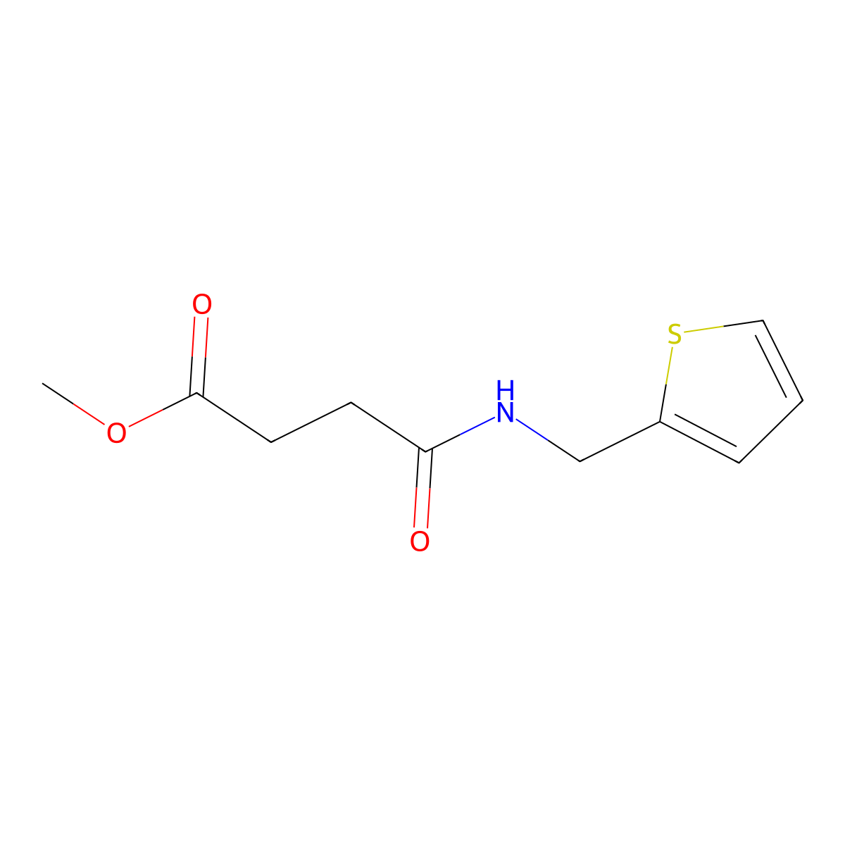 Methyl 4-oxo-4-((thiophen-2-ylmethyl)amino)butanoate molecular structure, CAS 1798214-56-8