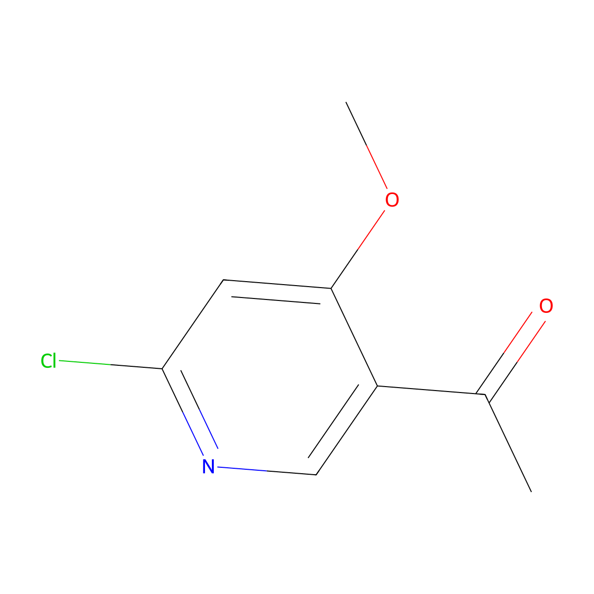 1-(6-Chloro-4-methoxypyridin-3-yl)ethanone molecular structure, CAS 1798295-03-0
