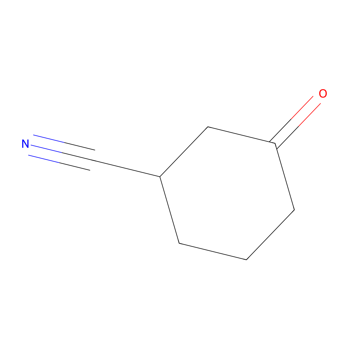 3-Oxocyclohexane-1-carbonitrile molecular structure, CAS 17983-30-1