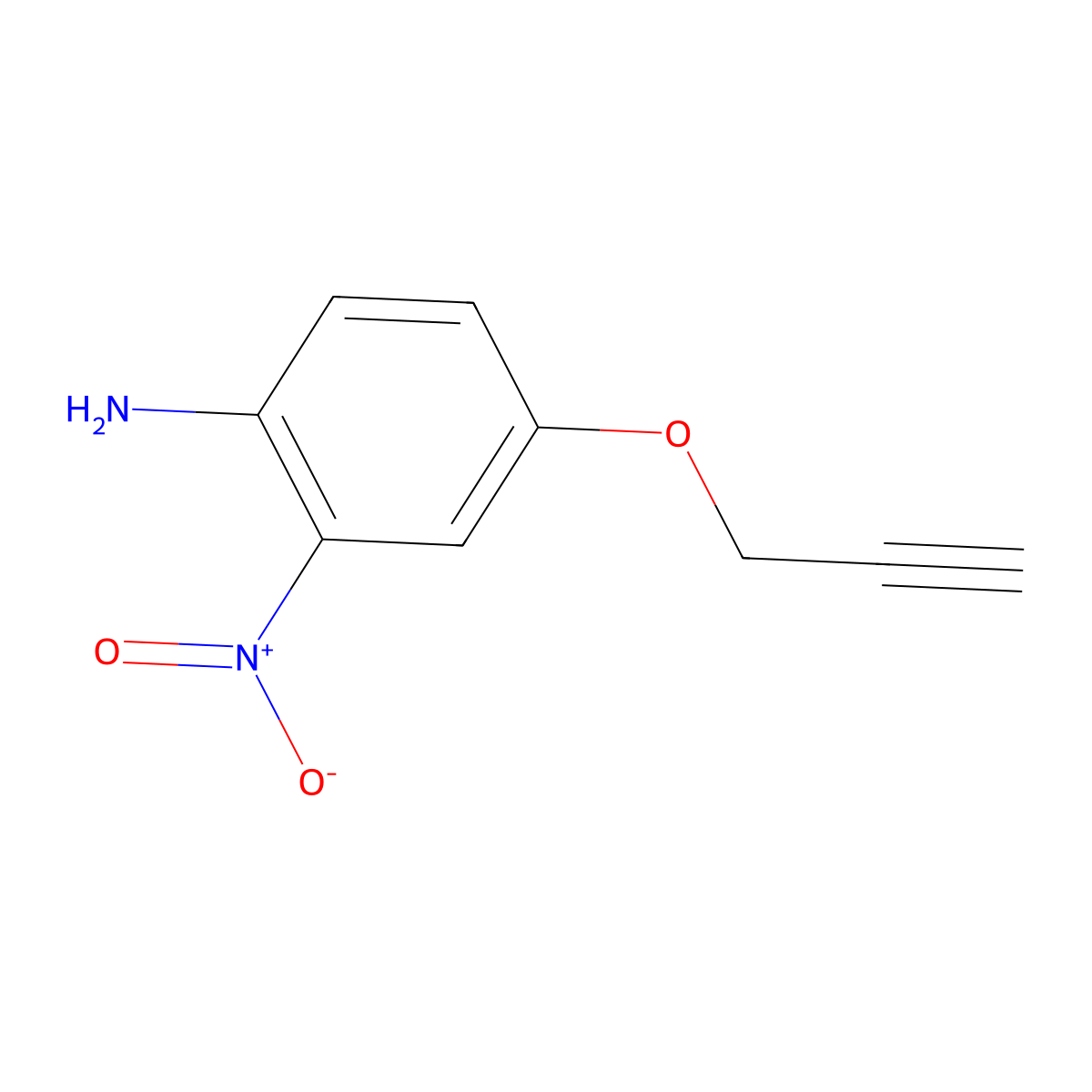 2-Nitro-4-(prop-2-yn-1-yloxy)aniline molecular structure, CAS 1798300-40-9