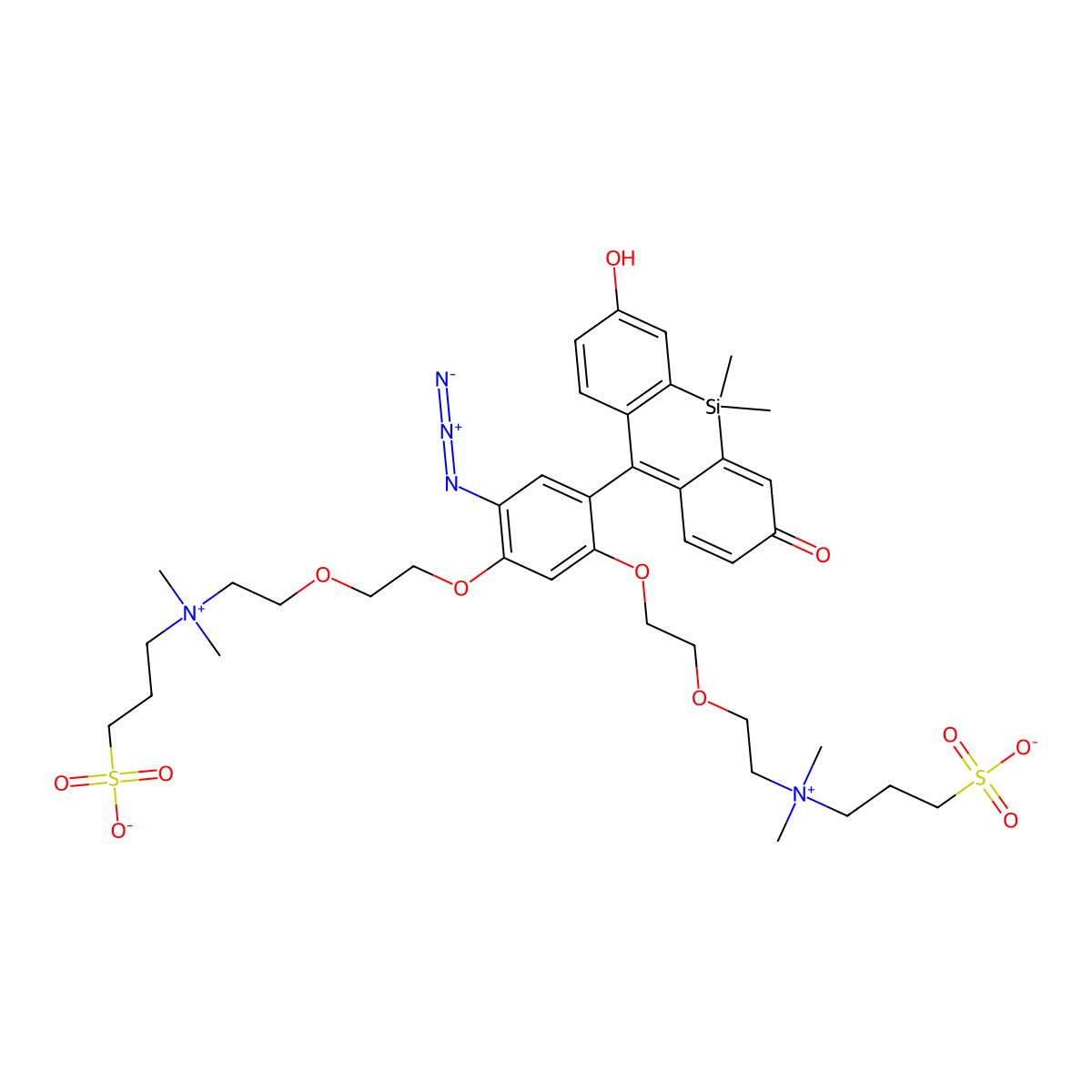 CalFluor 580 Azide molecular structure, CAS 1798306-00-9