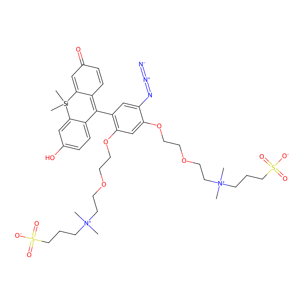 CalFluor 580 Azide molecular structure, CAS 1798306-00-9
