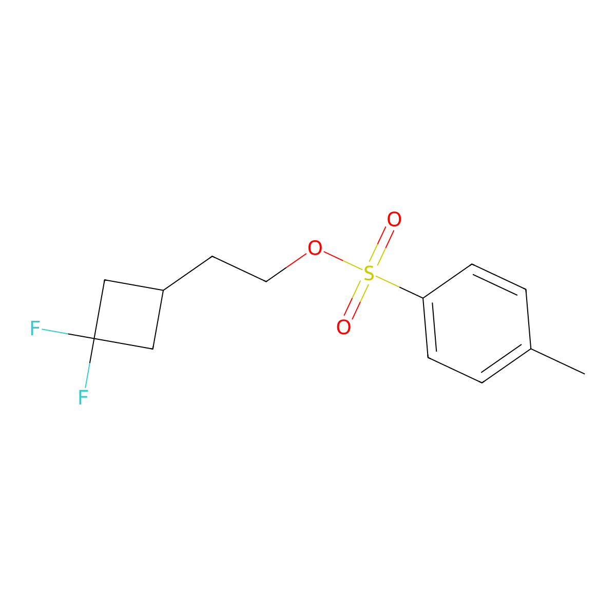 2-(3,3-Difluorocyclobutyl)ethyl 4-methylbenzene-1-sulfonate molecular structure, CAS 1798322-80-1