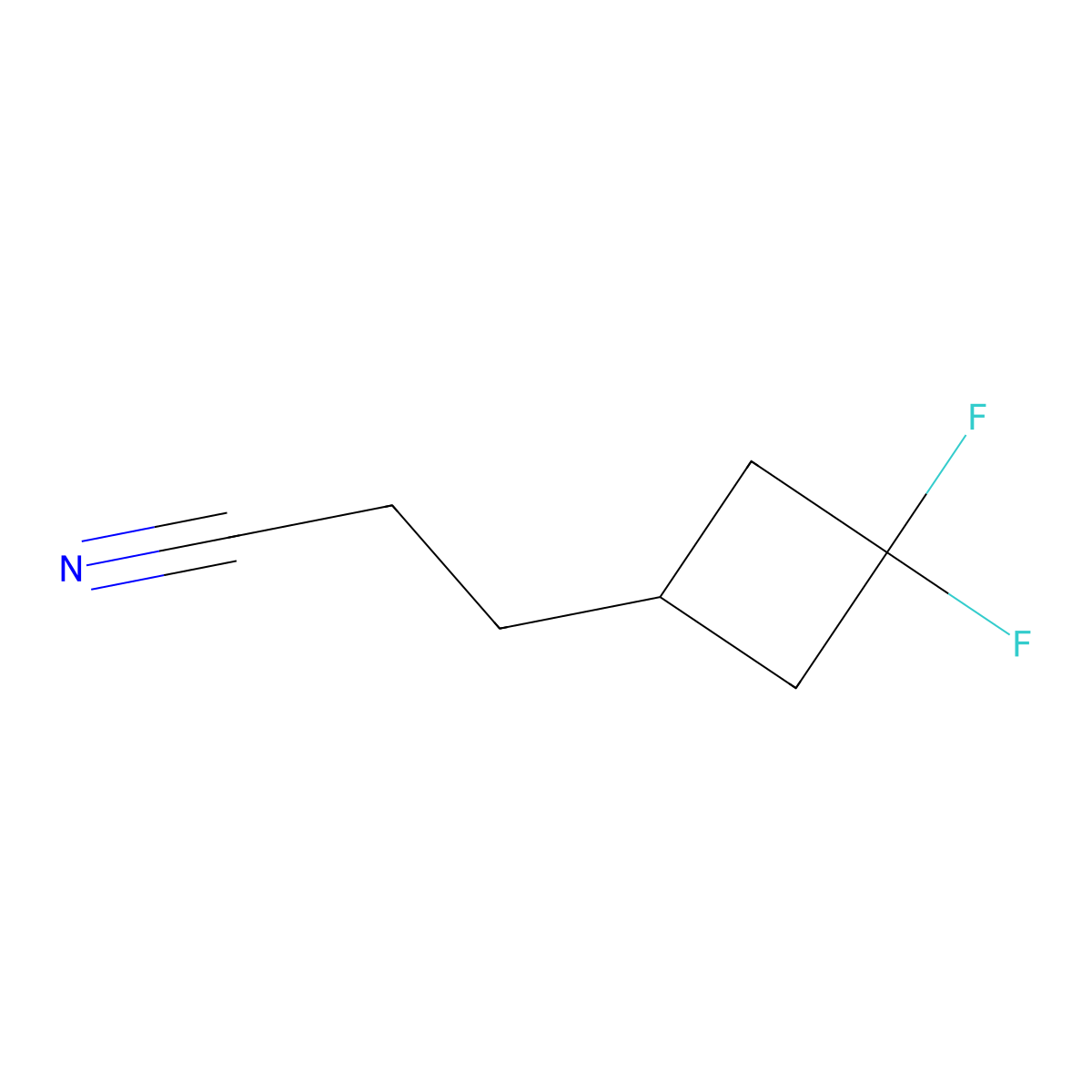 3-(3,3-Difluorocyclobutyl)propanenitrile molecular structure, CAS 1798322-81-2