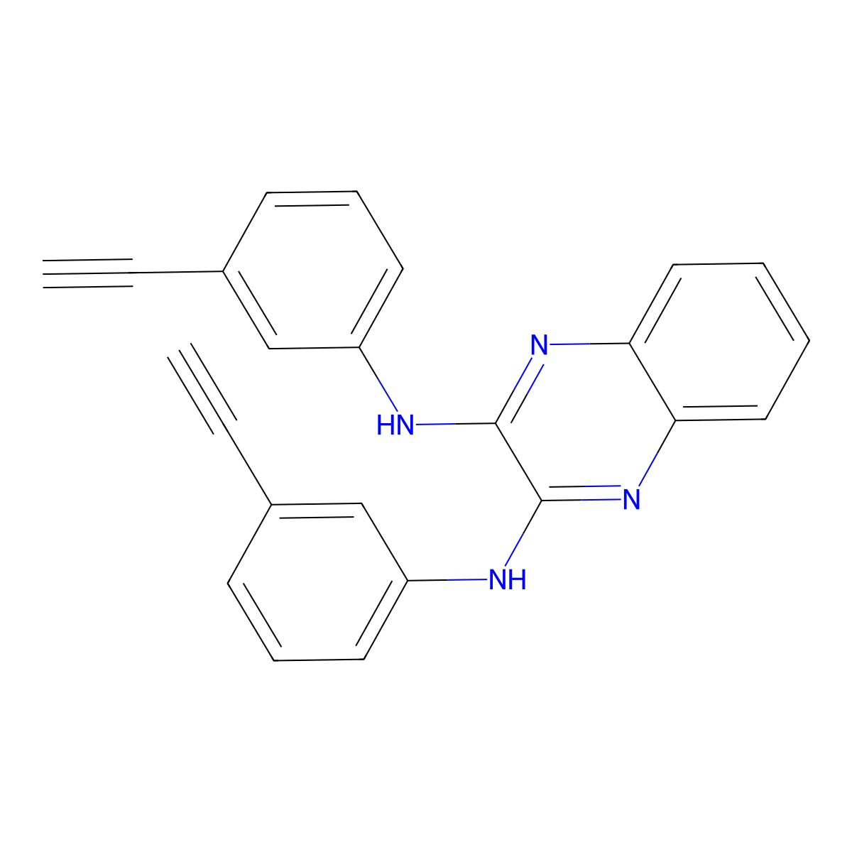 N2,N3-Bis(3-ethynylphenyl)quinoxaline-2,3-diamine molecular structure, CAS 1798328-24-1