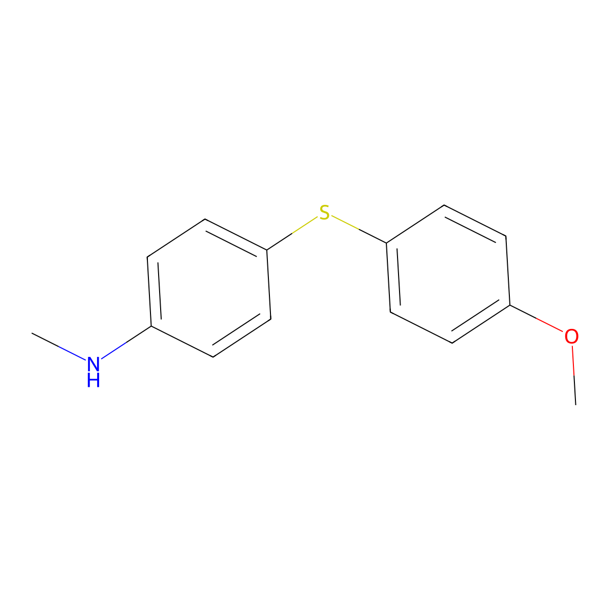 4-[(4-Methoxyphenyl)thio]-N-methylbenzenamine molecular structure, CAS 1798332-09-8