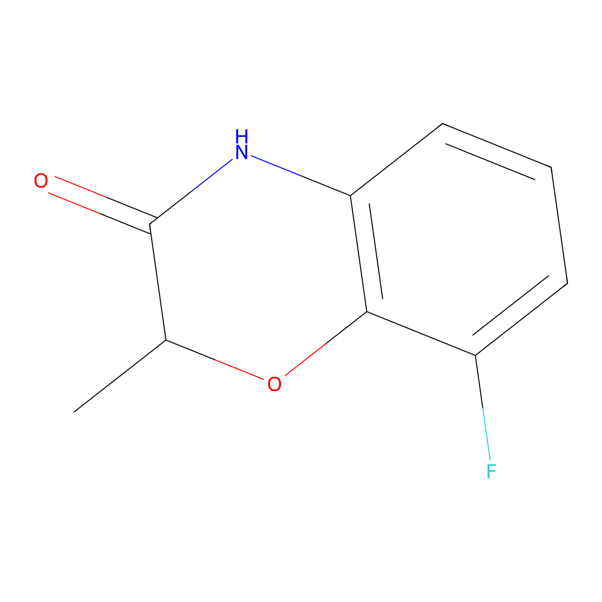 (R)-8-Fluoro-2-methyl-2H-benzo[b][1,4]oxazin-3(4H)-one molecular structure, CAS 1798335-53-1