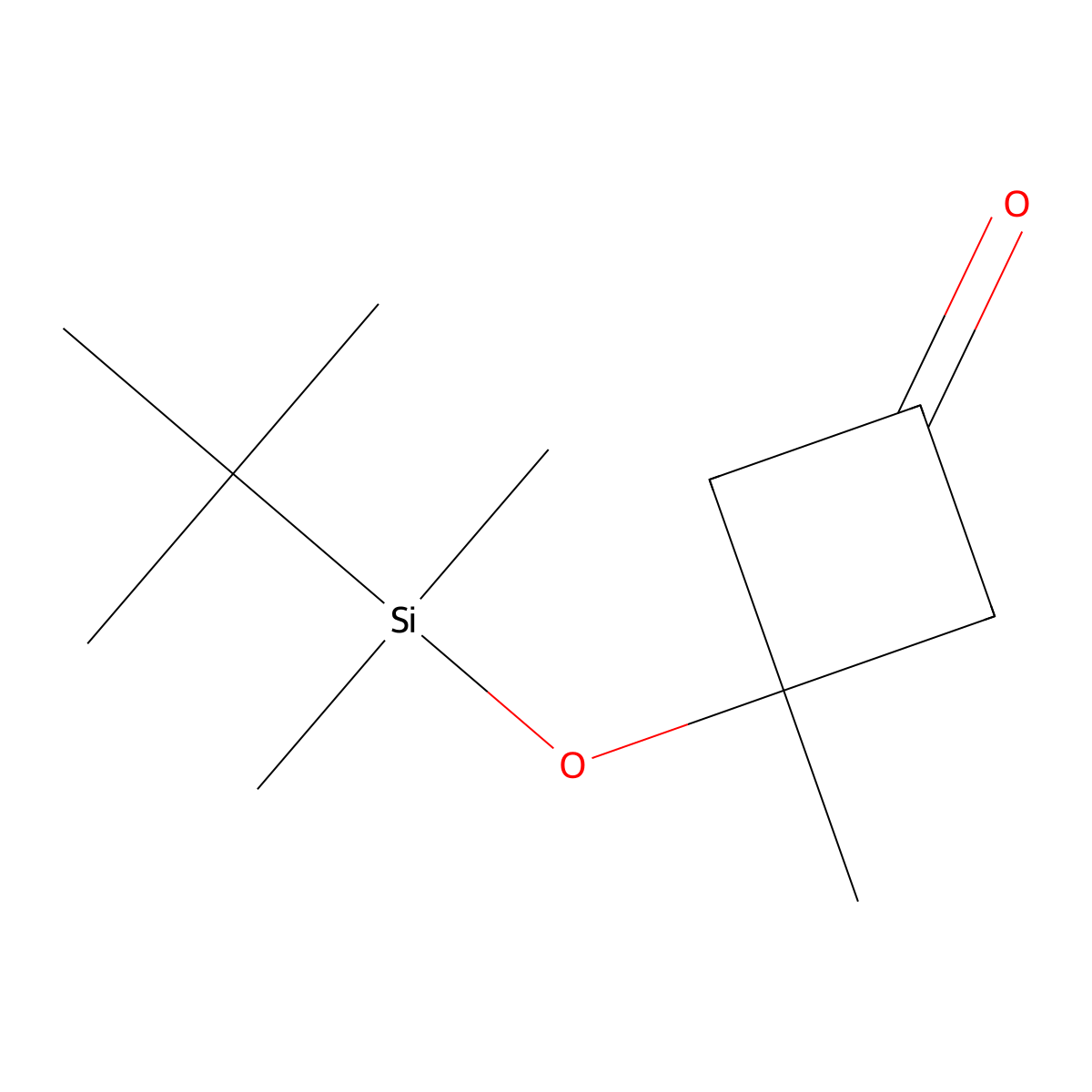 3-[(Tert-butyldimethylsilyl)oxy]-3-methylcyclobutan-1-one molecular structure, CAS 1798337-01-5
