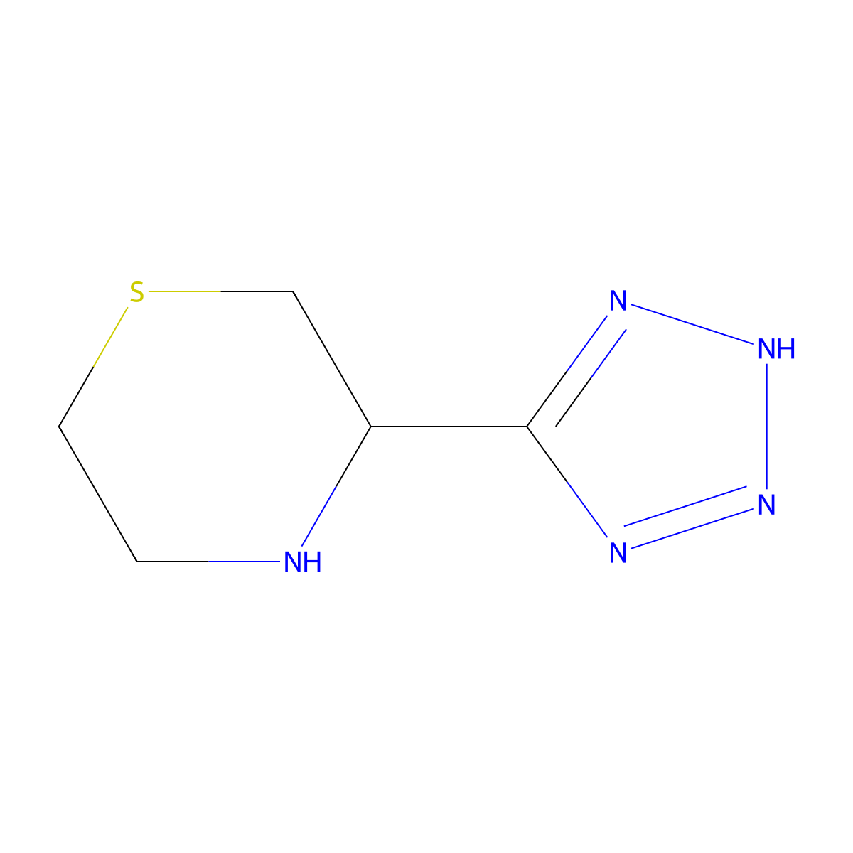 3-(1h-1,2,3,4-Tetrazol-5-yl)thiomorpholine molecular structure, CAS 1798389-44-2