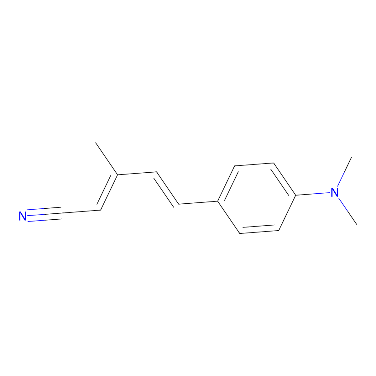 5-(4-Dimethylamino-phenyl)-3-methyl-penta-2,4-dienenitrile molecular structure, CAS 1798404-85-9