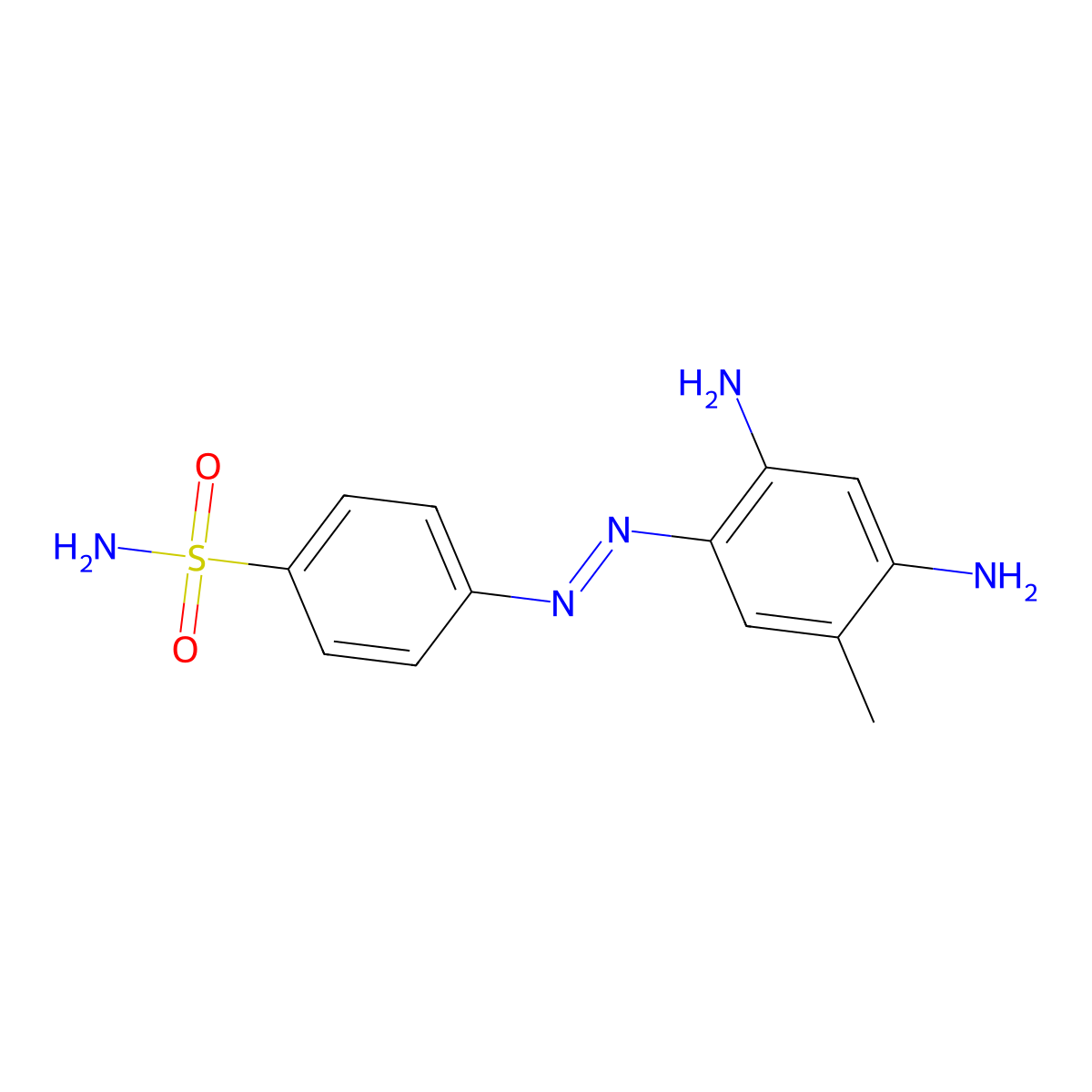 4-[(E)-(2,4-diamino-5-methylphenyl)diazenyl]benzenesulfonamide molecular structure, CAS 1798423-70-7