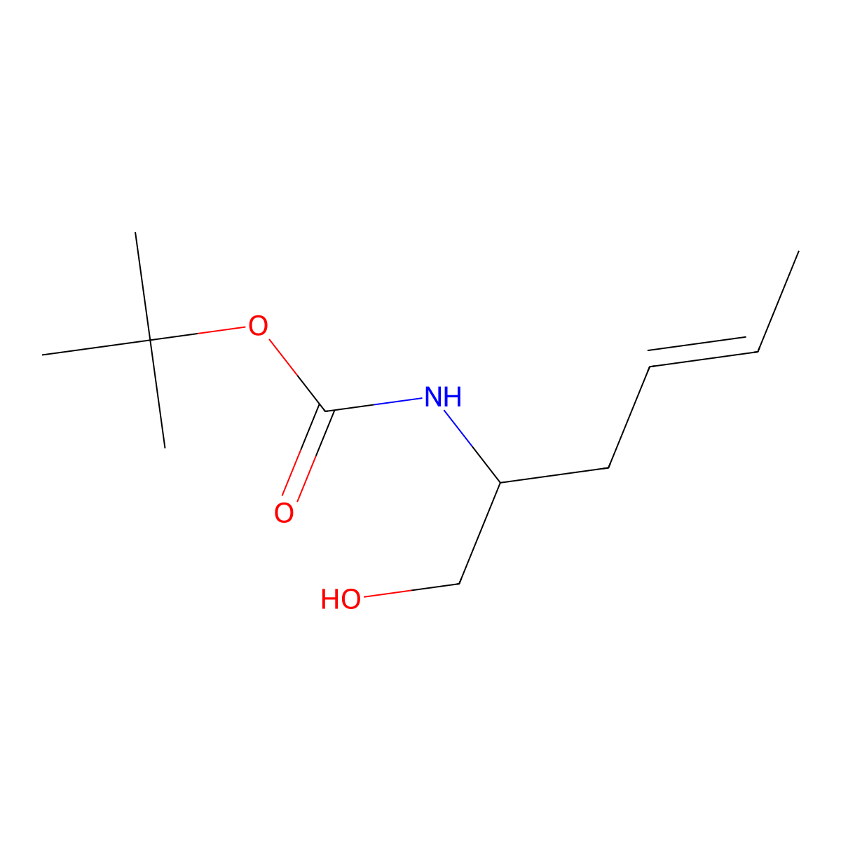 tert-butyl N-(1-hydroxyhex-4-en-2-yl)carbamate molecular structure, CAS 1798428-10-0