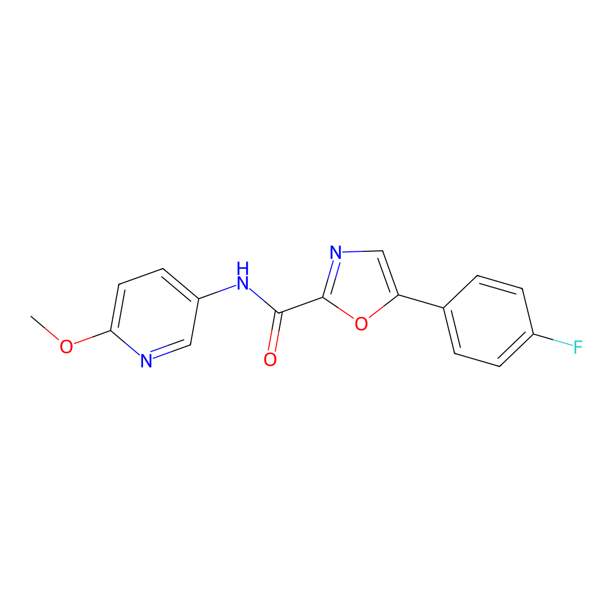 5-(4-fluorophenyl)-N-(6-methoxypyridin-3-yl)oxazole-2-carboxamide molecular structure, CAS 1798443-26-1