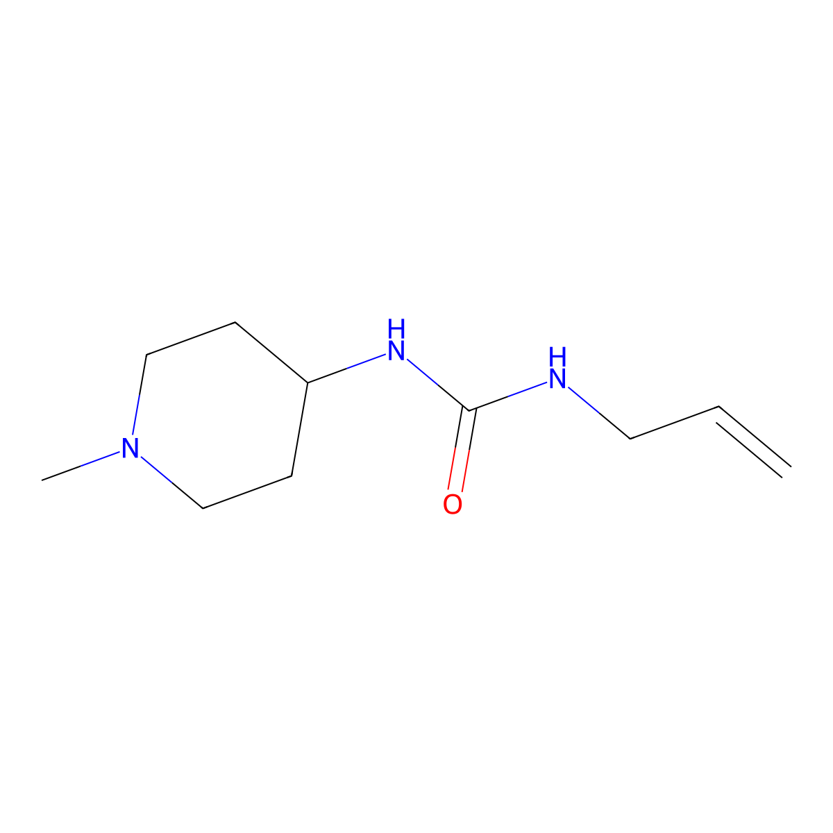 1-(1-Methylpiperidin-4-yl)-3-prop-2-enylurea molecular structure, CAS 1798452-25-1