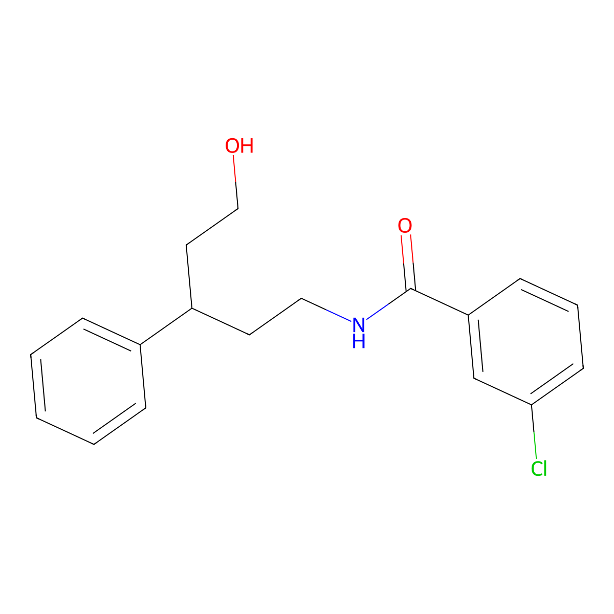 3-chloro-N-(5-hydroxy-3-phenylpentyl)benzamide molecular structure, CAS 1798457-23-4